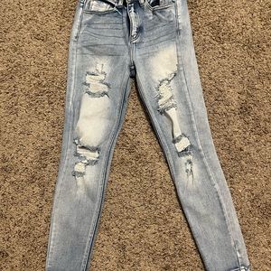 KanCan Light Wash High Rise Ankle Skinny Jeans